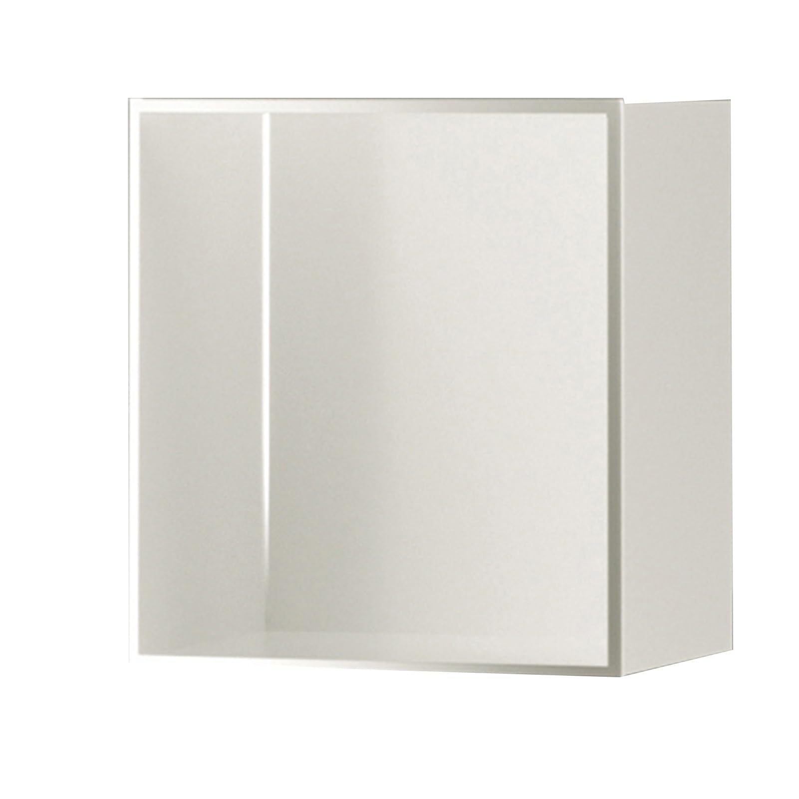 QUSYZD Bathroom Shower Recessed Niche, Rectangular Waterproof Leakproof Shower Shelf for Shampoo and Toiletries Recessed Mount Storage Shelf,White-32x32x12.5cm