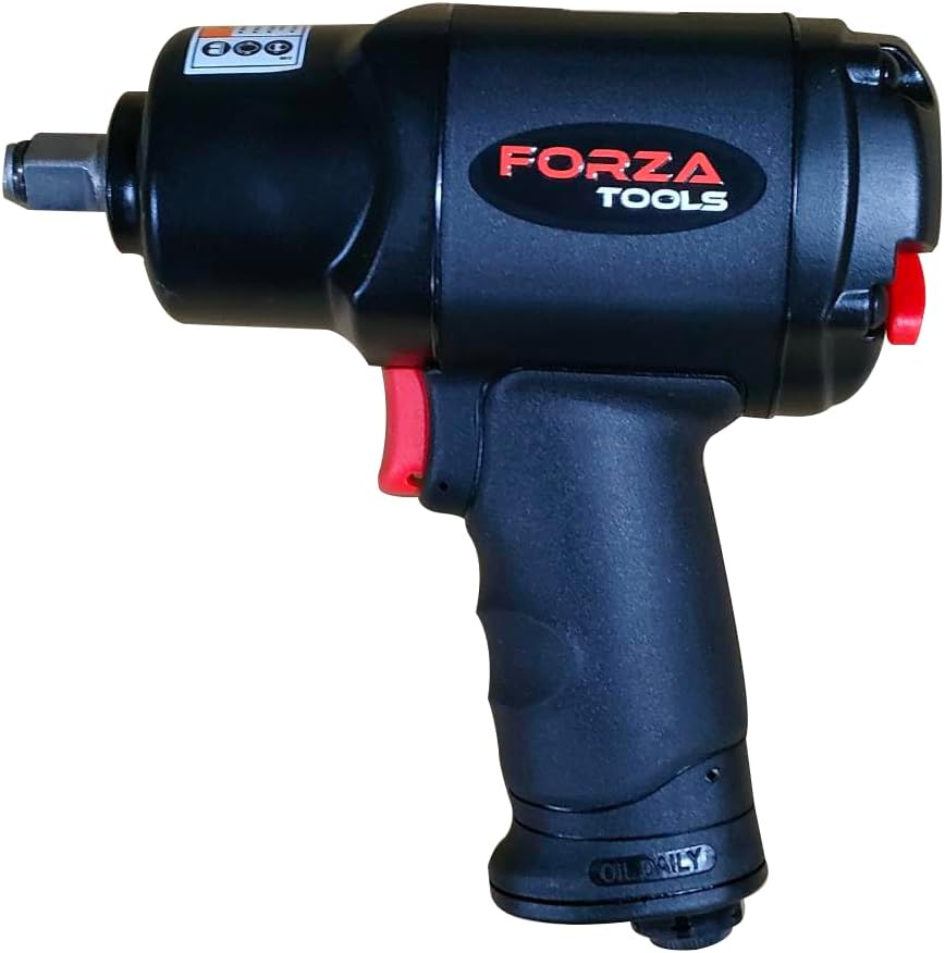 1/2" Extreme Composite Air Impact Wrench, 1,657 ft-lbs Max Reverse Torque, Heavy Duty Pneumatic Impact Gun for Automotive Repair, Twin Hammer, Lightweight