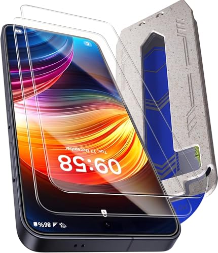 Image of Mr.Shield Align-X Screen Protector for Samsung Galaxy S25 and S24 | (2 Pack) Tempered Glass, 10H Hardness Guard, Military Grade Protection, Easy Install, Case-Friendly, Anti-Static