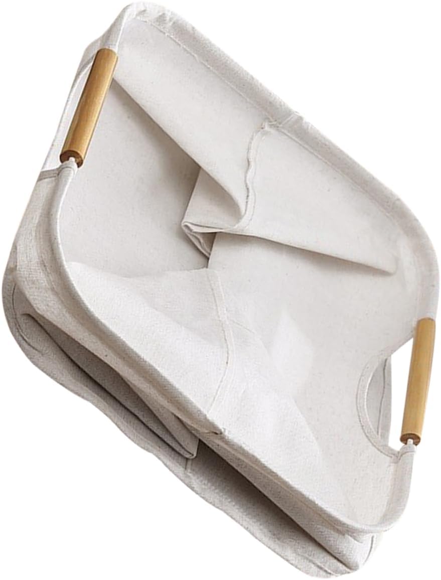 Foldable Large Capacity Laundry Hamper Basket for Bedroom Breathable Fabric Storage Holder for Dirty Clothes Multipurpose Collapsible Laundry Basket for Books