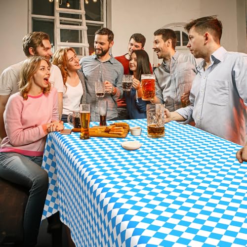 Oktoberfest Tischdecke,2 Oktoberfest Deko,Tischdecke Bierzeltgarnitur,Gartentischdecke Eckig Wetterfest,Tischdecken Für Biertische,Einweg Tischdecke,Plastiktischdecke,274x137cm