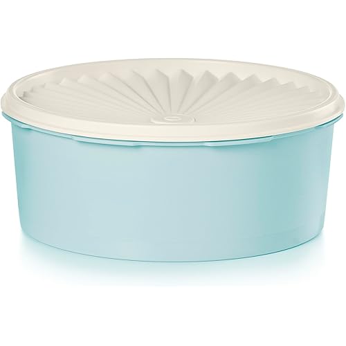 Tupperware Heritage Collection 7.6 Cup Cookie Canister, Vintage Blue Color, Dishwasher Safe and BPA Free Container (1.8 L)