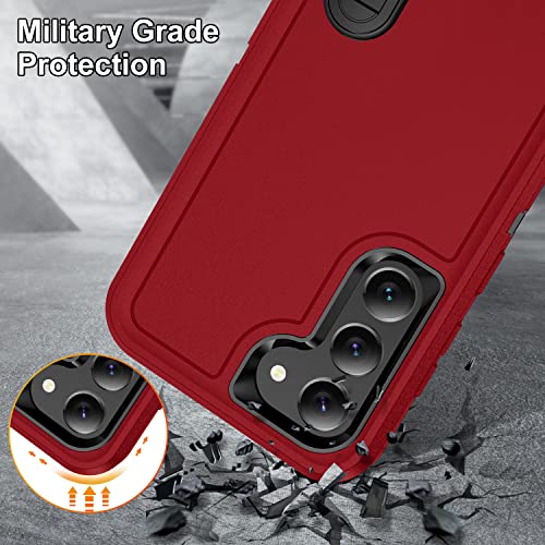 Coque rouge Galaxy S23 avec béquille pour éviter les chutes