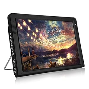 Garsent Tragbar Fernseher, 12.1 Zoll HD Digital TV Multimedia Player Auto Reisefernsehen mit Stereo Lautsprechern, AV…