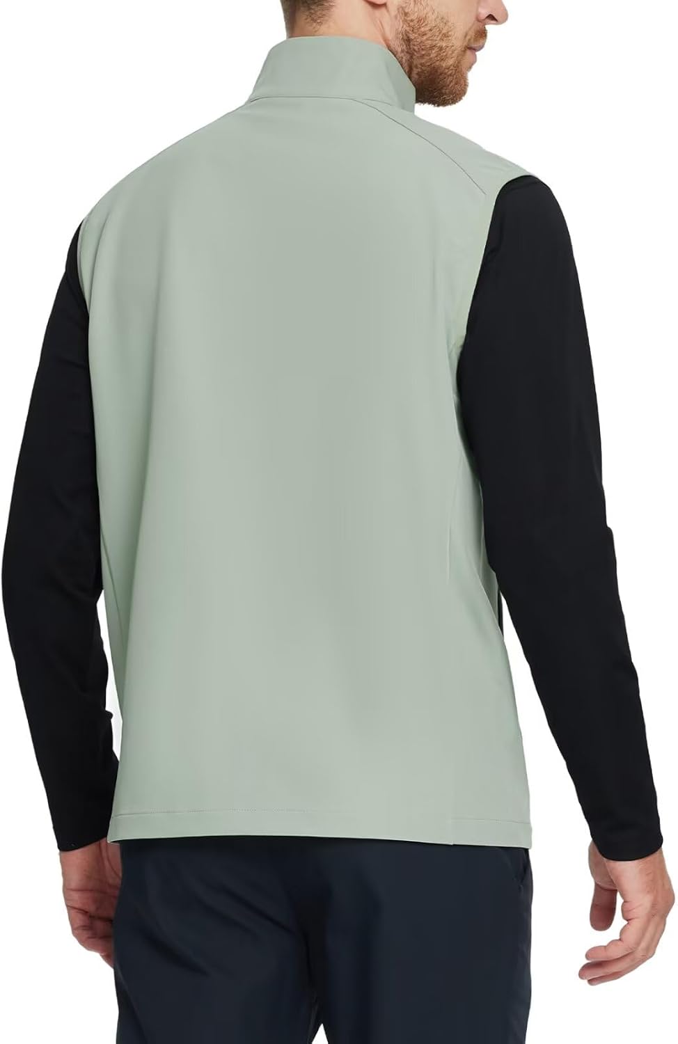 M MAELREG Mens Vests Outerwear Windproof Lightweight Softshell Vests Zip Pockets Sports Sleeveless Jacket Golf Vests for Men - Image 3