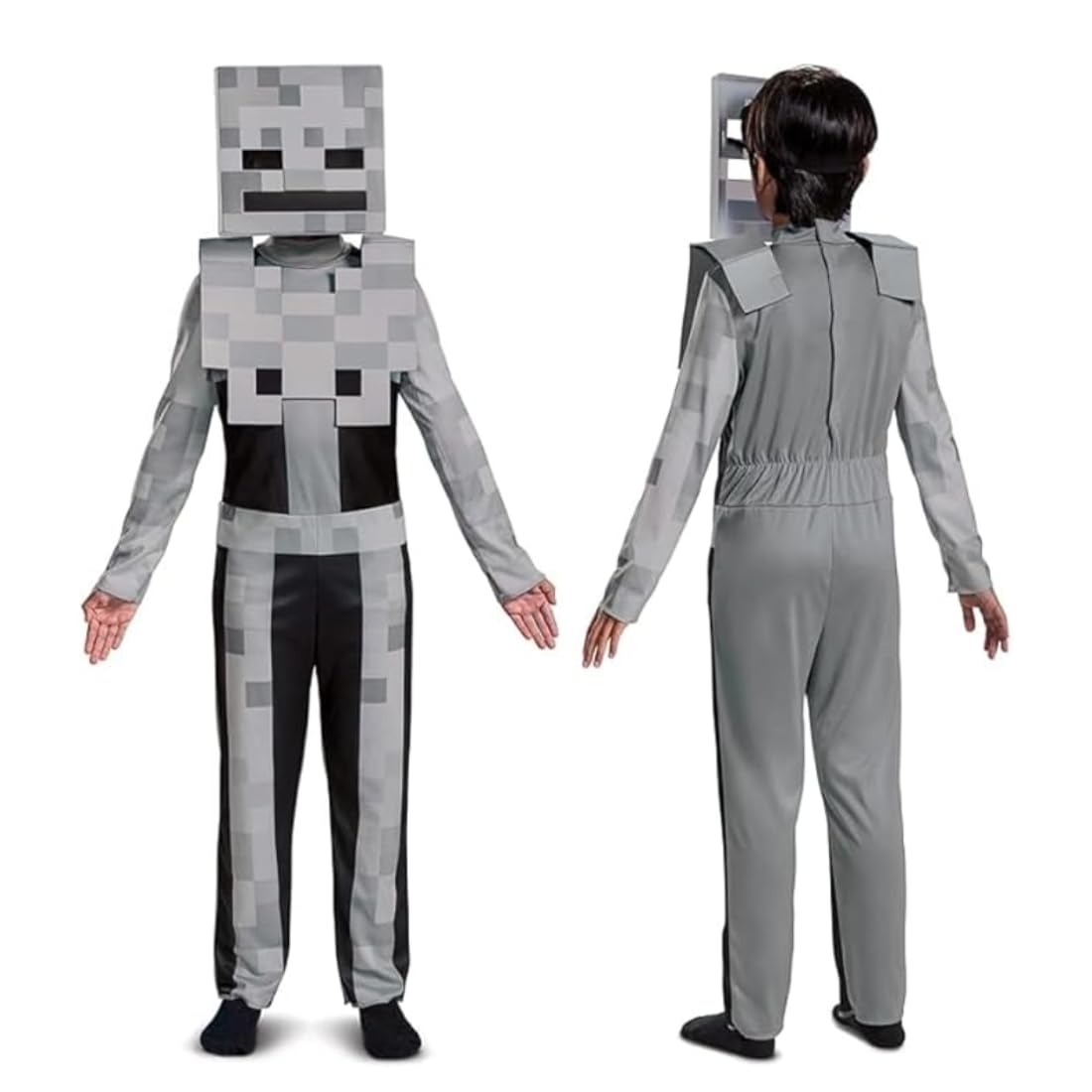 Kid's Minecraft Classic Skeleton Costume | Boys & Girl's Minecraft Cosplay Outfit | Child Minecraft Skeleton Costume