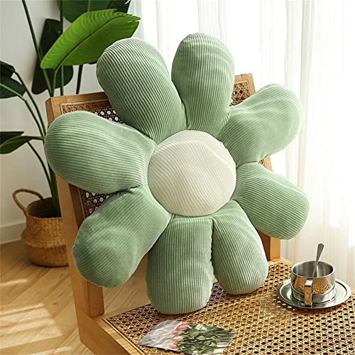 Ugeyao Faux Fur Flower Pillow,Flower Shaped Throw Pillow Butt Cushion Flower Floor Pillow,Seating Cushion,Cute Room Decor & Plush Pillow For Bedroom Sofa Chair (15.7 Inches, Green) #TOP1