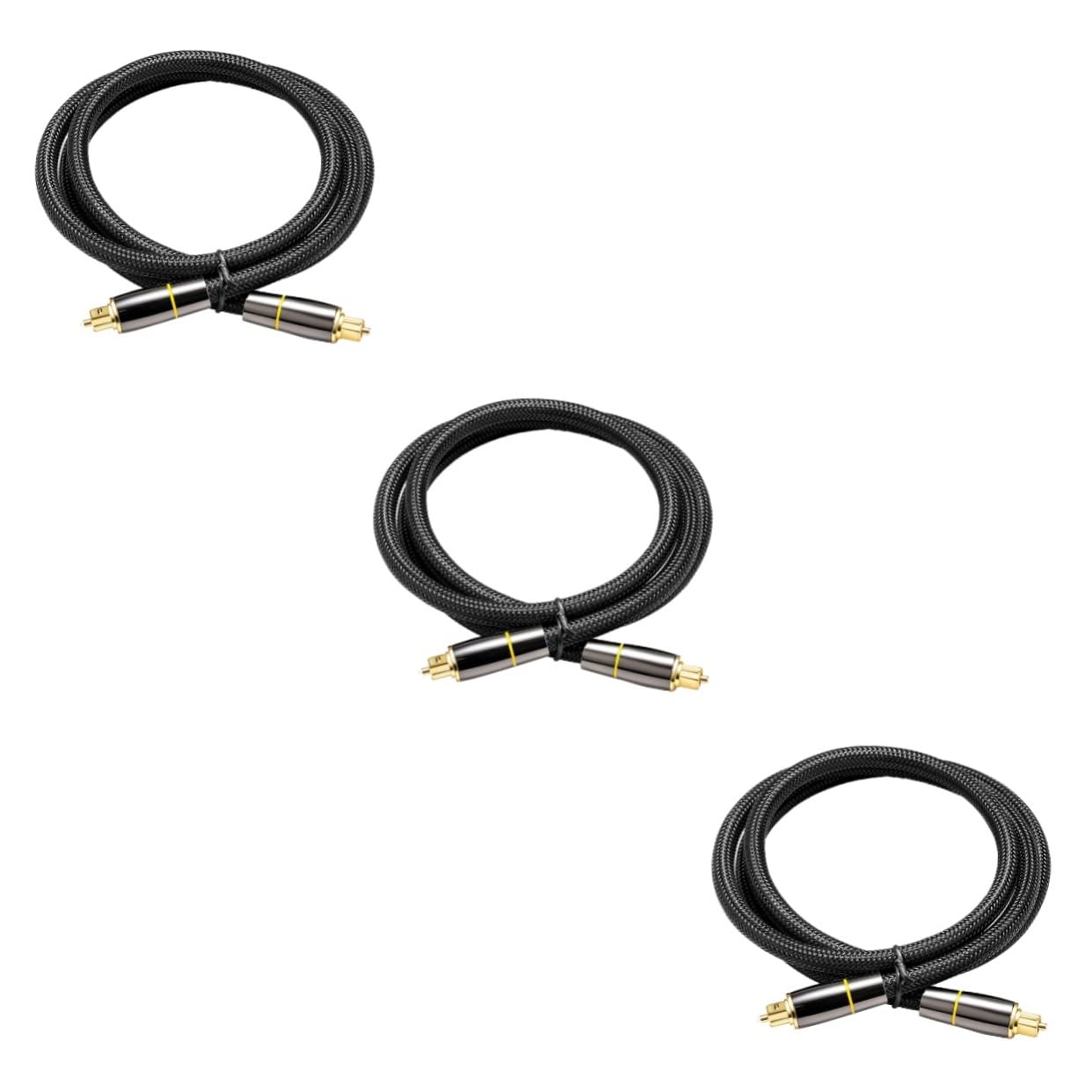 Uonlytech 3pièces Câble Audio Optique Numérique Câble Pour Console De Jeu Barre Télévision Connecteurs Plaqués Transmission De Signal Sans Perte