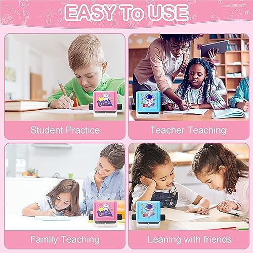 Image of Math Roller Digital Number Teaching Stamps for Kids - Reusable Division Scroll Stamp, Educational Tool for Math Practice and Learning