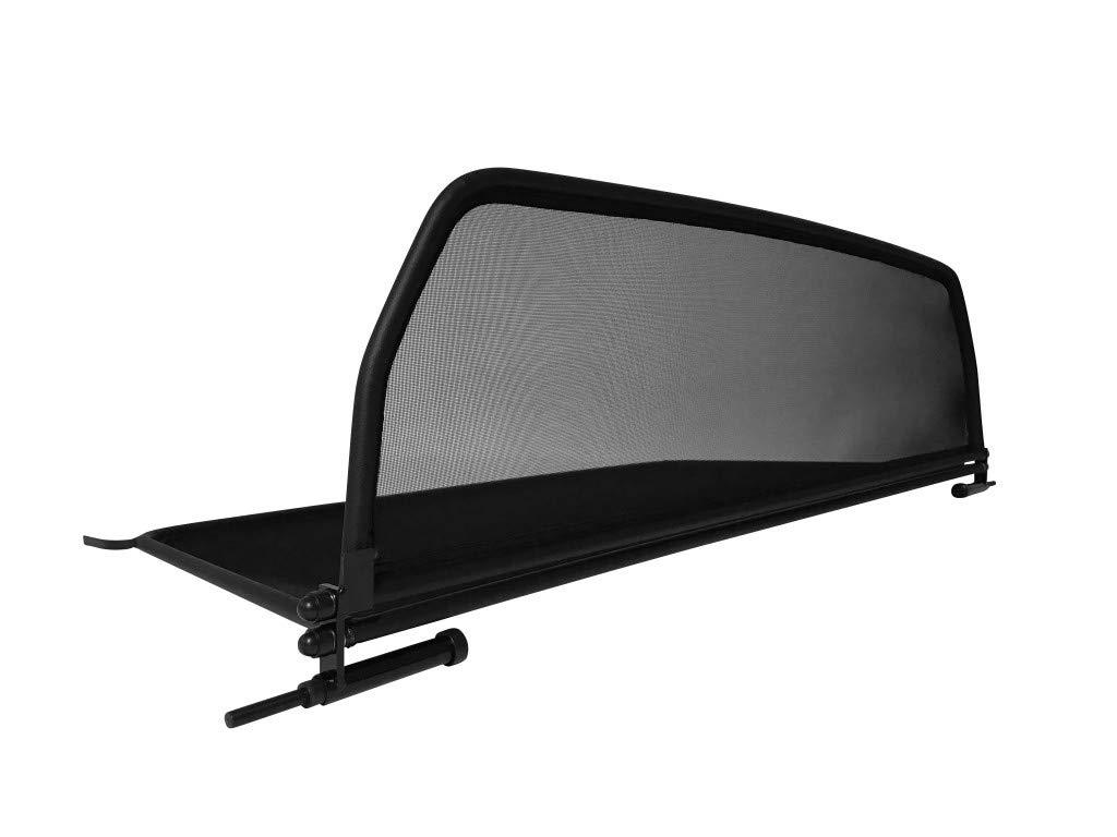 Windschott kompatibel mit VW EOS Baujahr 2006-2016 (Schwarz) – Windschott Universal mit Schnellverschluss ohne Tasche