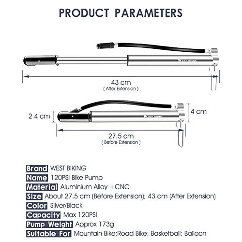 pedkit Bomba portátil para bicicleta Bomba de ar de ciclismo Bola de brinquedo inflador de pneus Min