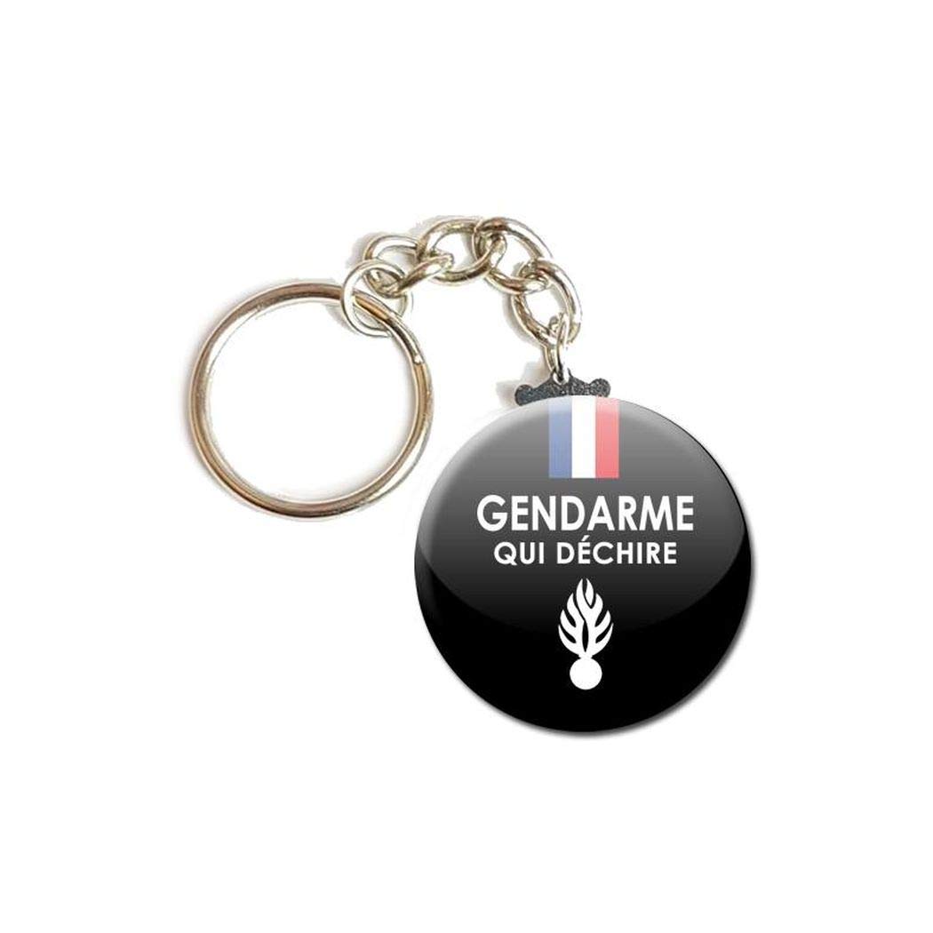 Porte Clés Chaînette 3,8 centimètre Gendarme qui déchire Idée Cadeau Porte Clés Chaînette 3,8 centimètre Gendarme qui déchire Idée Cadeau