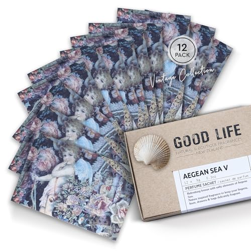 Good Life Aegean Sea Scented Sachets Vintage | Designed in New Zealand | 12 Sachets