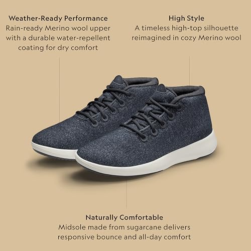 Allbirds Women's Wool Runner-up Mizzle, Water-Repellent High-Top Wool Sneakers4
