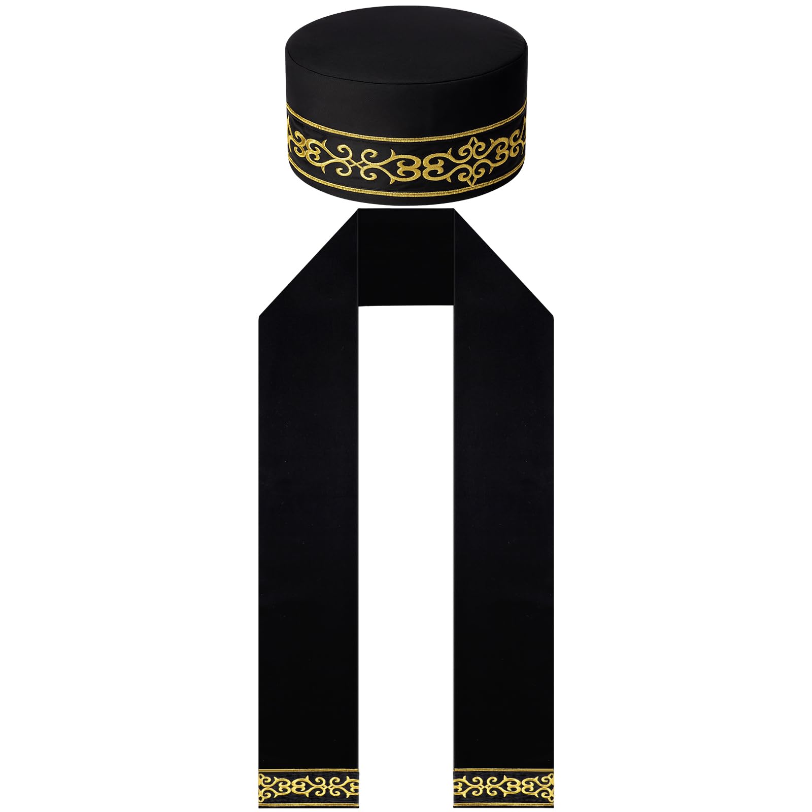 Jiuguva 2 Pcs African Hats for Men, Stole Sash