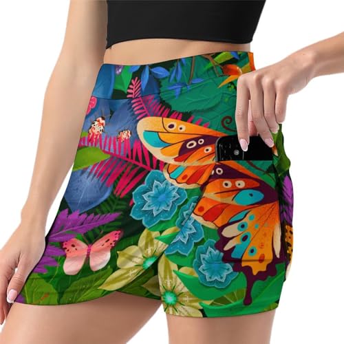 Jupe de tennis avec short intégré pour femme Nature Femme mini jupe de course