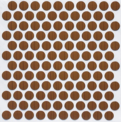 FastCap - Tapas para Agujeros de Tornillos, 3/8" (9mm) Adhesivas - Carpintería Profesional y Gabinetes - 5 Hojas (600 Tapas) - PVC con Textura de Madera, Color Fuji Cherry miniatura 2