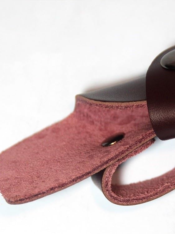 1PC Leather Knife Sheath, Cowhide Protective Scabbard with Belt Loop and Snap Closure Fits for Kitchen, Home, Outdoor(Medium)