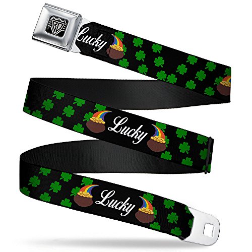 Cinturón con hebilla para cinturón de seguridad con diseño de suerte para regalar en San Patricio