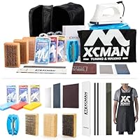 XCMAN Complete Ski Snowboard Tuning and Waxing Kit with Waxing Iron,Ski Training Wax,Edge Tuner,Ptex,Ski Waxing Brush,Waxing Scraper