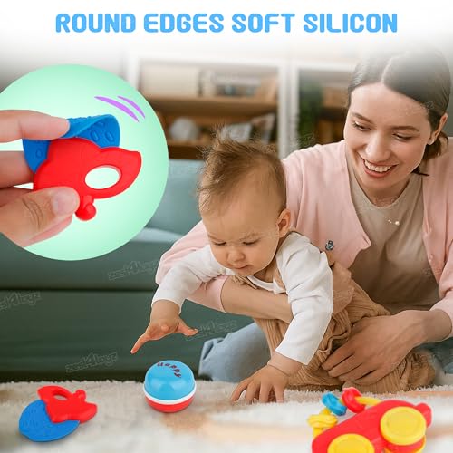 Image of Zest 4 Toyz Baby Rattle Toy For Toddlers 6 Piece Colorful Musical Rattles for Newborns BPA free Non Toxic Safe for Kids Rattle Toys Gift Pack for Babies Infants Toddlers Early Learning & Play Multicolor