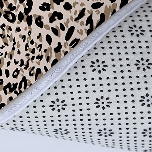 Badezimmer Badematte 3 Teilig Set Leopardenmuster rutschfest Badteppiche Saugfähig Memory Foam Badezimmermatte Weich WC… – Bild 6