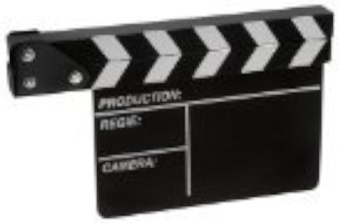Fotodiox Movie chalk Clapboard, Film Production Director's Slateboard Clapper, 8"x10.5" Wood w/Metal Fittings
