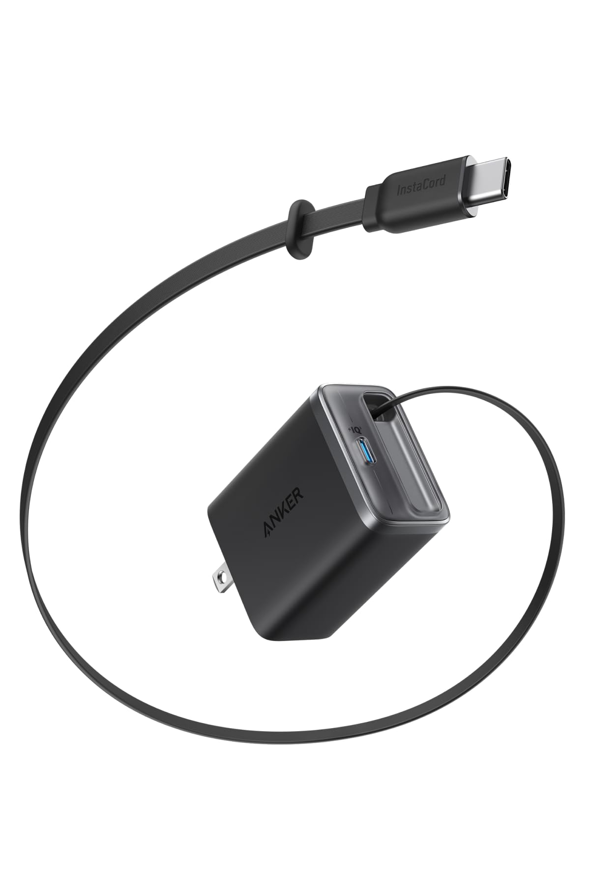 Amazon | Anker Nano Charger (35W, 巻取り式 USB-Cケーブル) ブラック