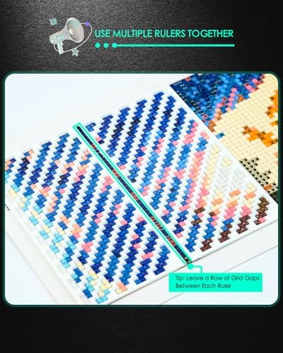 Foreveryoung Diamond Painting Zigzag Rulers, 9 PCS Tools for Square Kits — view 6