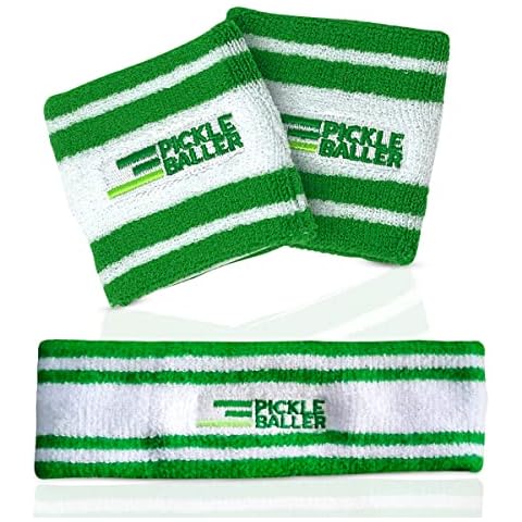 Super Fly Goods Sweatbands Pickleball Golf Tennis 1 Headband 2 Sweat Bands in Set Great Gift or for Your Sports or Team (Pickleball Head & Wristband Set) Cover