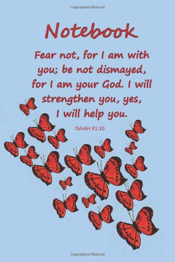 Notebook: Bible Verses Notebook - Isaiah 41:10