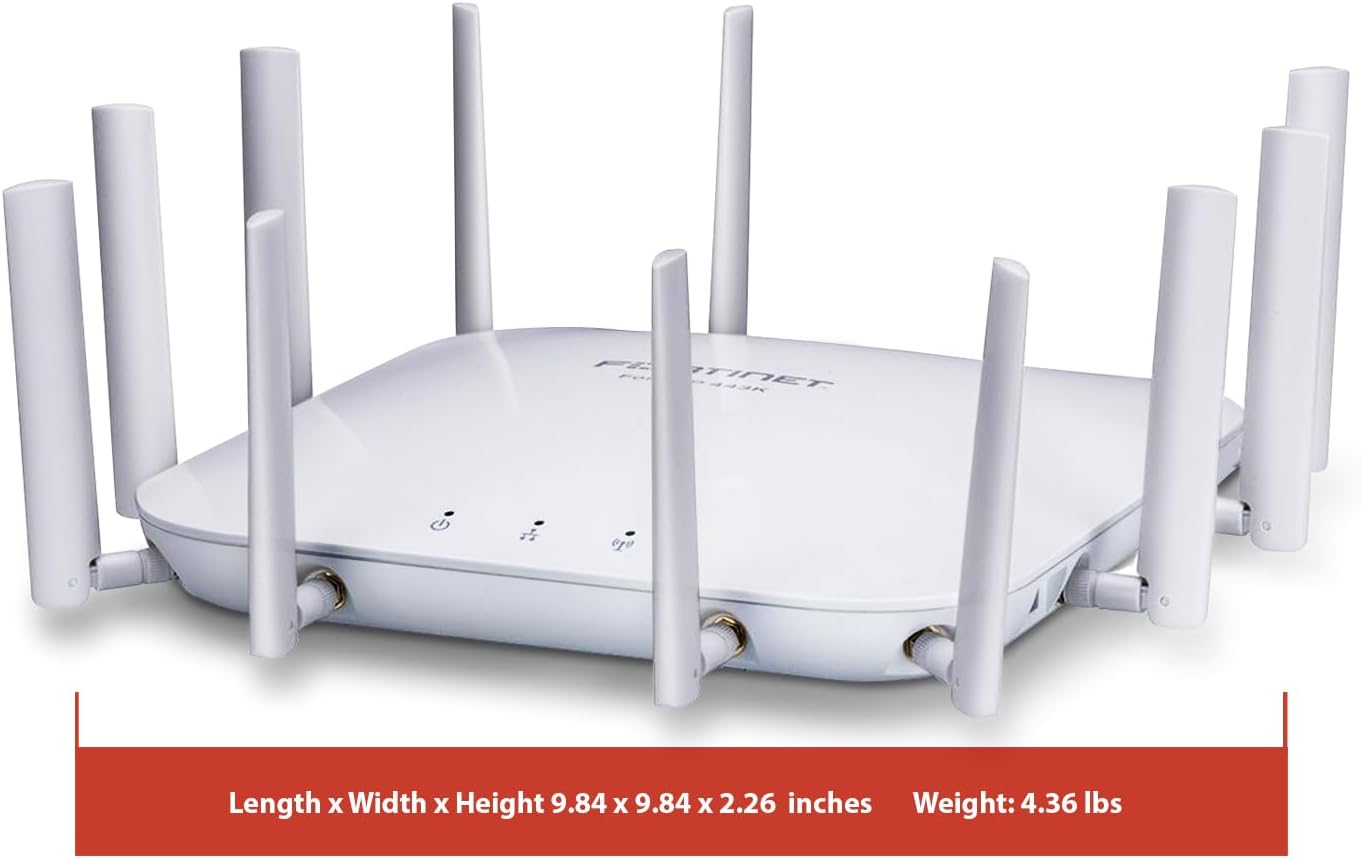 Fortinet FortiAP 443K | 4x4 Wi-Fi 7 Outdoor Wireless Access Point - Tri-Band, External Antennas, 2X 10G Ethernet Ports (FAP-443K-A)