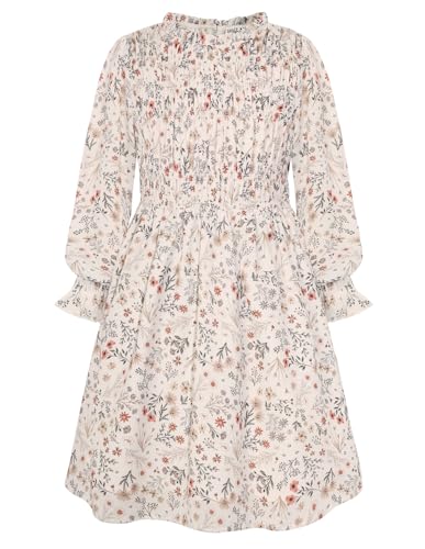 GRACE KARIN Girls' Floral Long Sleeve Dress