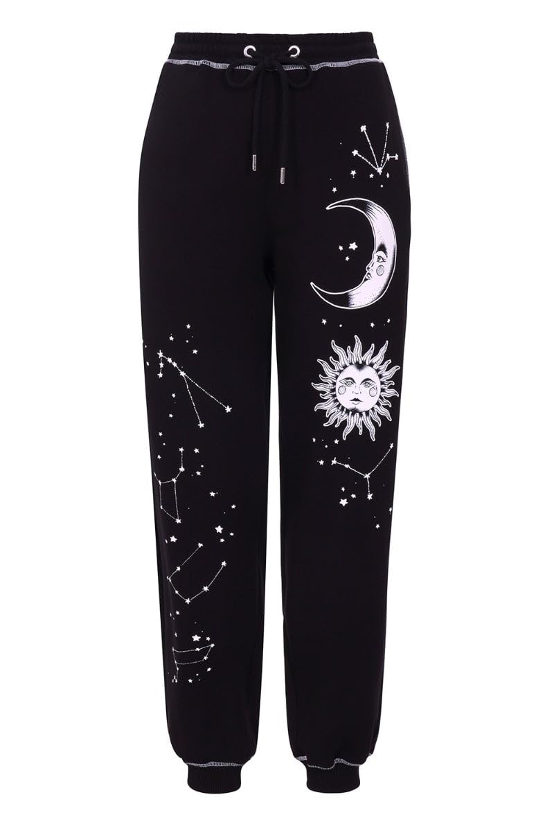 Hell Bunny Unisex Black Solaris Joggers