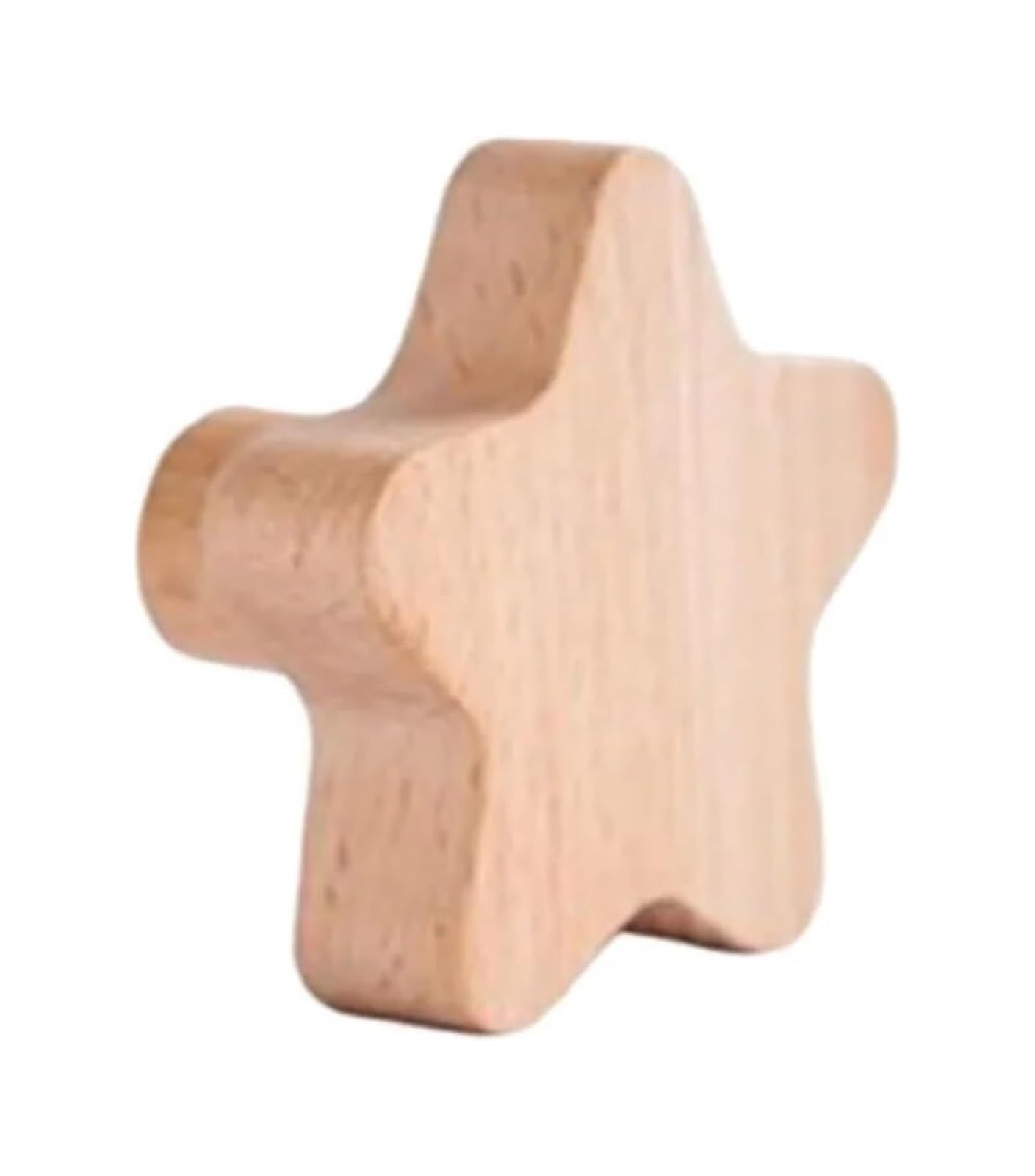 Opeximatun 4pcs Wooden Star Knobs for Cabinets Drawers Wardrobe Cupboard(B)