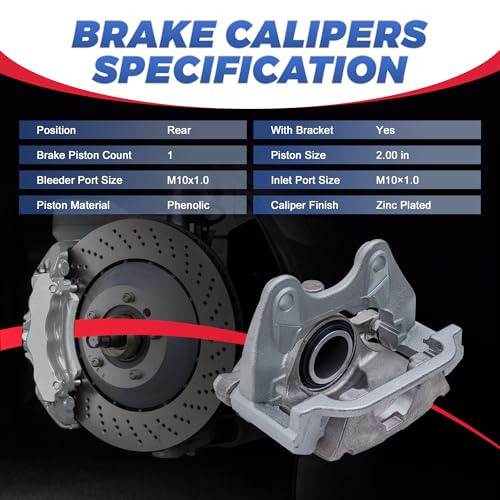 Image of Rear Disc Brake Calipers Compatible with 07-18 Silverado, 18B5030 18B5031