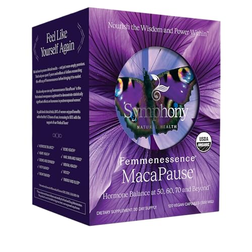 Foto de Femmenessence MacaPause - Clínicamente probado para posmenopausia, suplementos naturales de equilibrio hormonal para mujeres, salud ósea y cardíaca, alivio de síntomas, 120 cápsulas de raíz de maca (imagen 2)