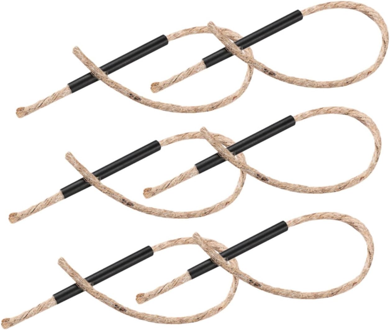 Uonlytech 30sets Portable Fire Starting Rope of Outdoor Burning Ropes for Camping Lightweight Tool Easy to Use for Campfires and Bbqs