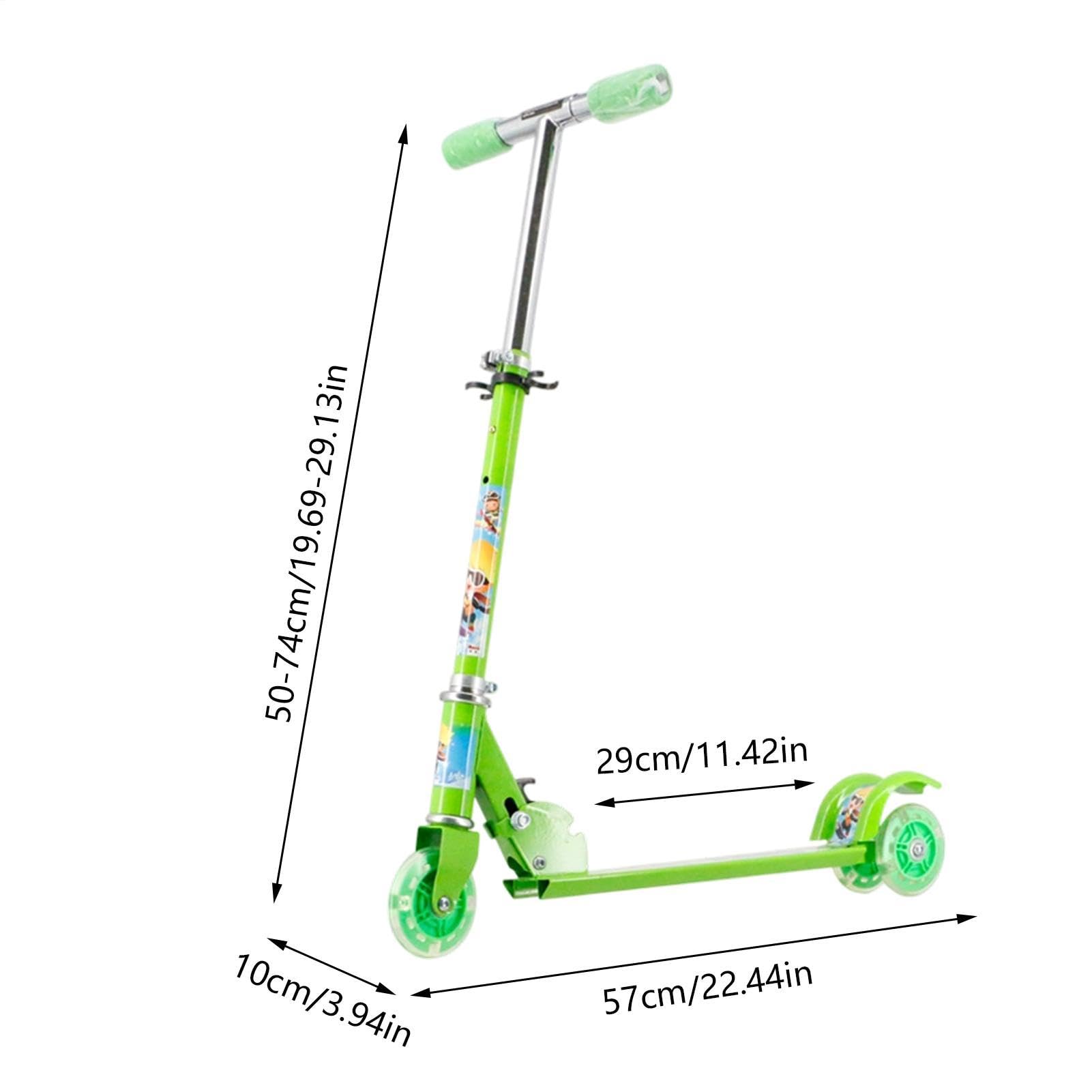 Monopattino A Spinta Per Bambini Giocattolo Pieghevole Con Ruote LED | Monopattino Sportivo Leggero Per Sport All'Aperto Passeggiate Parchi Viaggi Campeggio Vacanze Ragazzi Adolescenti Età 3-10