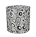 Aspen Creative 31231A, Transitional Drum (Cylinder) Shape Spider Construction Lamp Shade in Grey with Black Design, 8