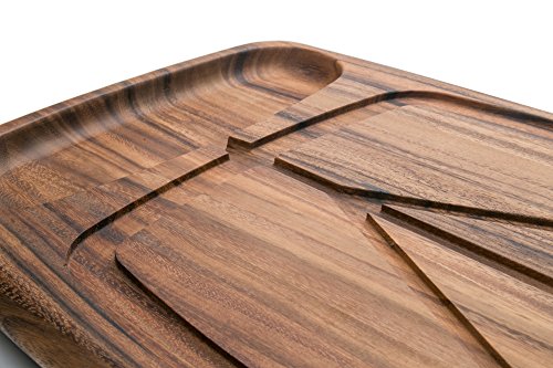Tabla de cortar rectangular Ironwood Gourmet 22x15 pulg miniatura 3