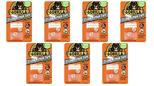 Image of Gorilla Crystal Clear Duct Tape, 1.88 inch x 5 yd, Clear, (Pack of 7)