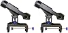 2 Pack 360° Adjustable Fishing Rod Holders, Side Mount Clamp-On Rod Racks for Kayak Canoe Boat Yacht, Fits Spinning & Baitcasting Reels, Durable ABS Plastic Marine Fishing Accessory
