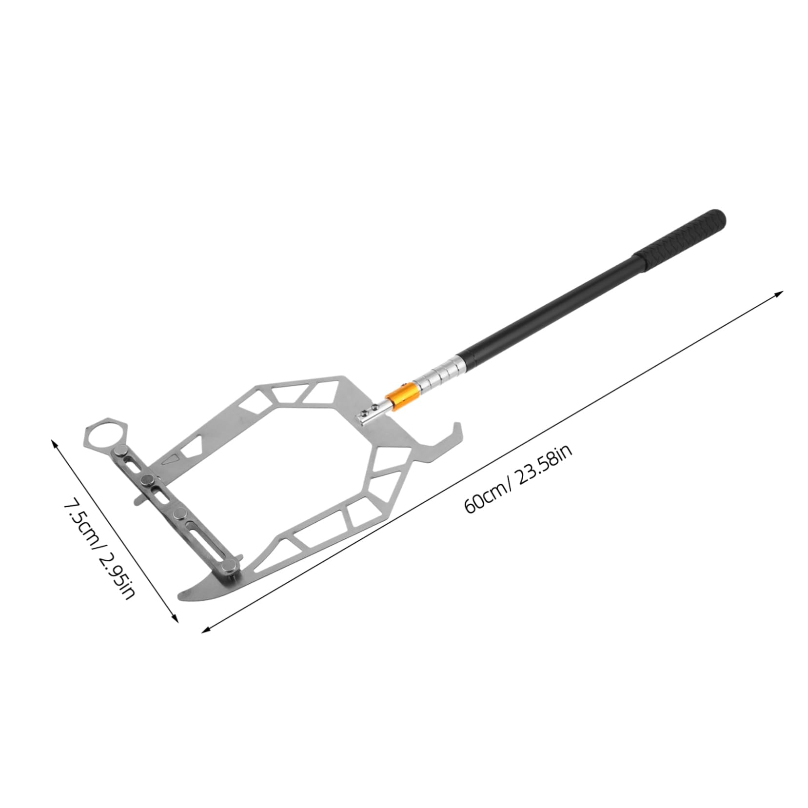 BESTonZON Stainless Steel Dock Hook Telescoping u Type Threader for Boats Ship Parking Cable Wire Guiding Tool