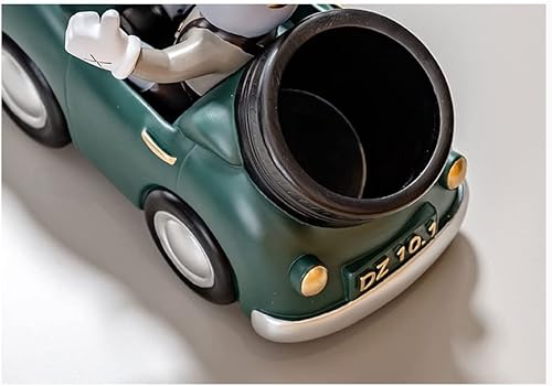 Miniatura 4 de SAROSI Estante de vino de mesa con forma de conducción de oso, estante de vino de resina creativa, soporte de vino con personalidad, decoración del