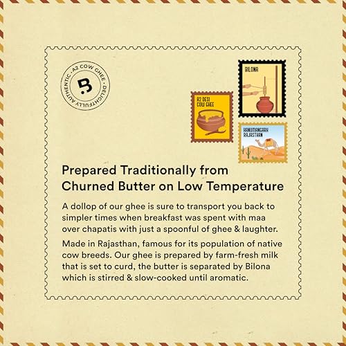 Image of BAROSI A2 Desi Cow Ghee 2.5Litre | Bulk Value Pack | Traditional Bilona Method | Curd Churned Danedar Ghee | Lab Tested| Grass-Fed Desi Cow | Gut Friendly | Stainless Steel 403 Grade Dolchi(2500ml)
