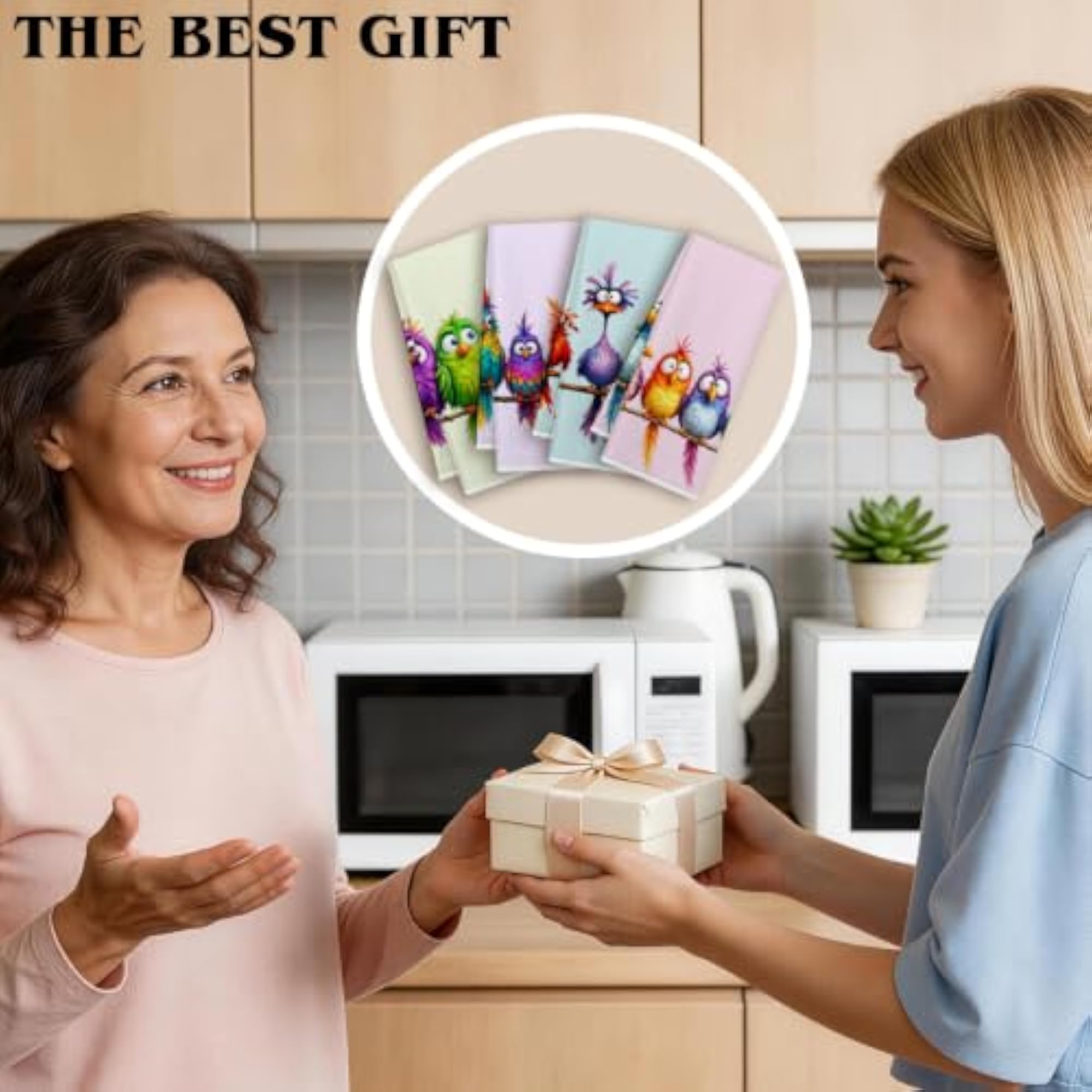 Funny Bird Kitchen Towels, Microfiber Tea Dish Towel