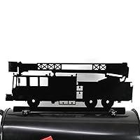 Vista 189 de Hobby, Recreation and Career Style Metal Powder Coated Mailbox Topper (Tent Camping, Matte Black)