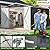 DAUSOLA 8.2x12 FT Outdoor Storage Shed, Metal Garden Tool Shed with Updated Frame Structure and Lockable Doors, Ideal for Backyard Garden Patio Lawn, Grey