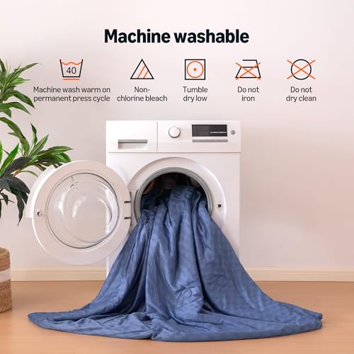 Image of Amazon Basics Cooling Comforter, Soft Lightweight Waffle Weave Blanket for Hot Sleepers, Summer & All Season Bedding to Keep Cool for Night Sweats, 68 inchx90 inch, Twin, Blue